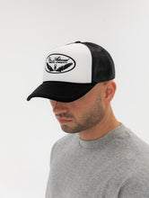 Load image into Gallery viewer, Trucker Cap: Black &amp; White
